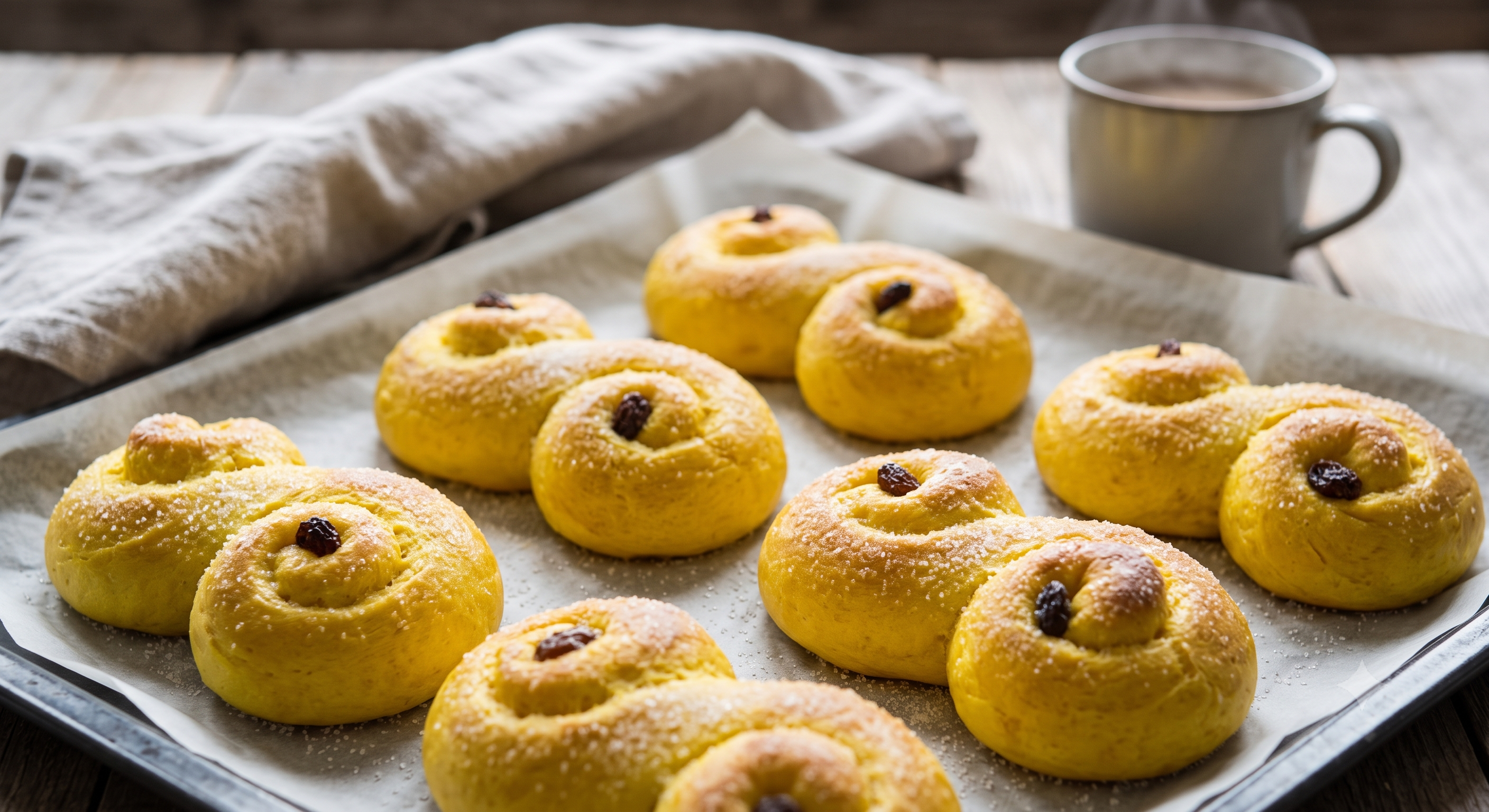 Saffron Buns (Swedish Lussekatter)