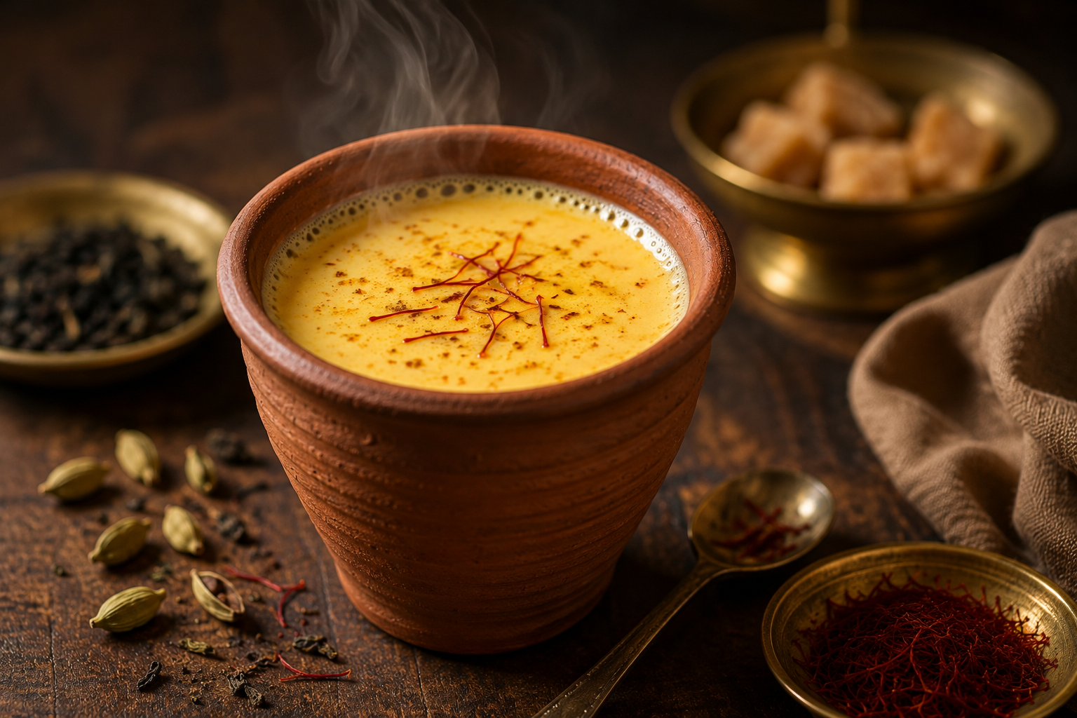 Saffron Milk Tea (Kesar Chai)