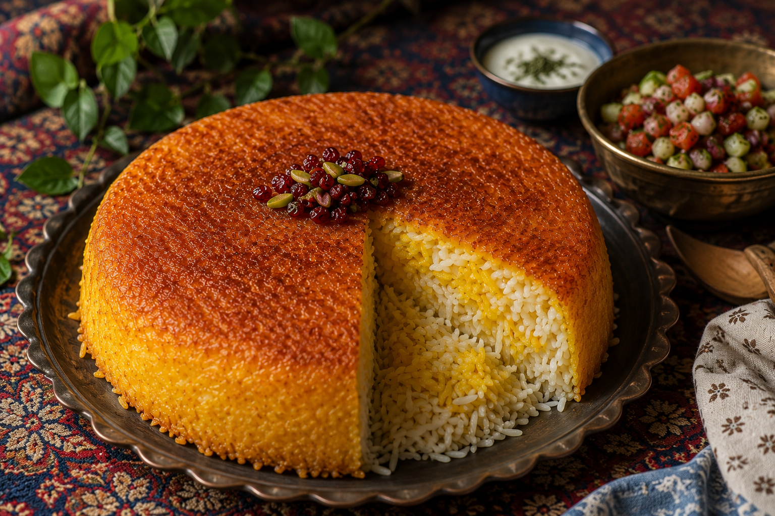Persian Saffron Rice (Tahdig)